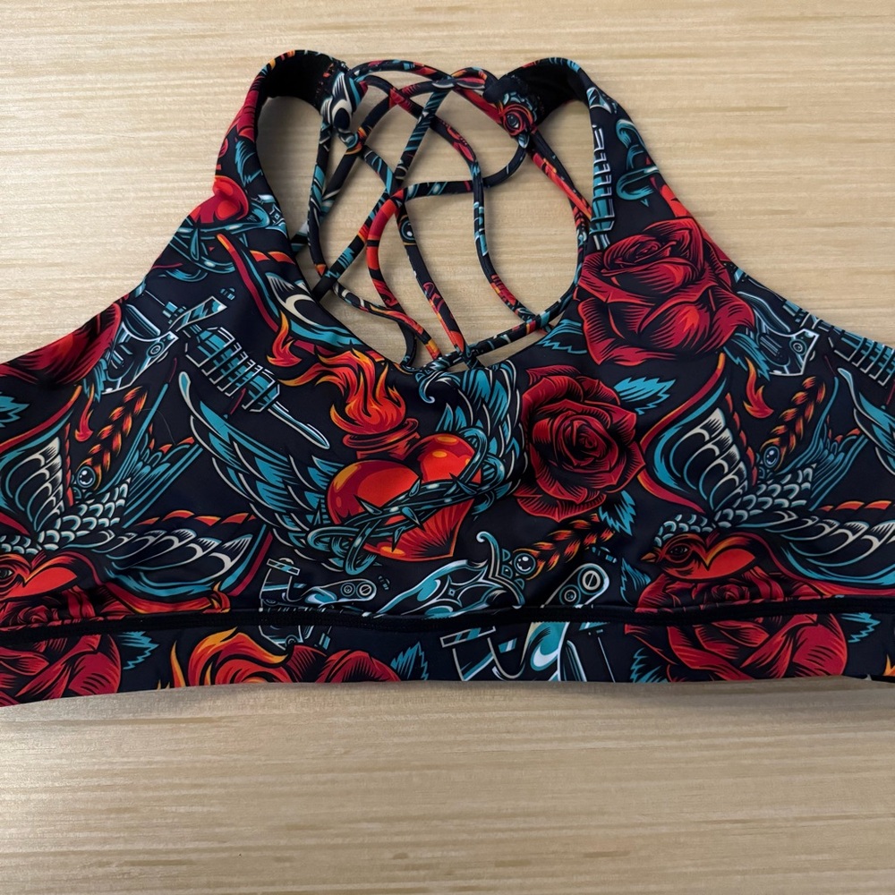 CVG Vintage Tattoo Butterfly Bra XL